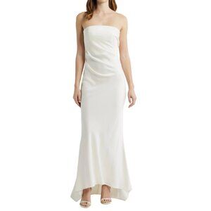 Significant Other - Lucile Strapless Satin Gown with Train